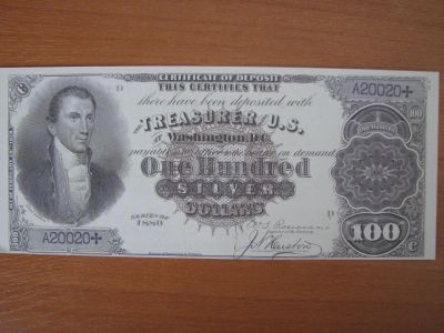 Лот: 5096477. Фото: 1. США 100 долларов 1880 года. Америка