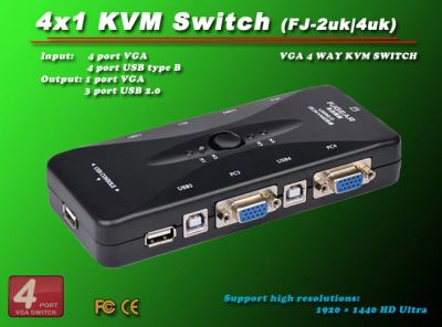 Лот: 15248595. Фото: 1. Model: FJ-2UK/4UK. USB 2.0 KVM... Другое (аксессуары)
