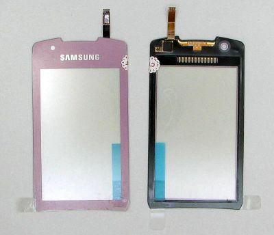 Лот: 3751964. Фото: 1. Тачскрин Samsung S5620 (розовый... Дисплеи, дисплейные модули, тачскрины