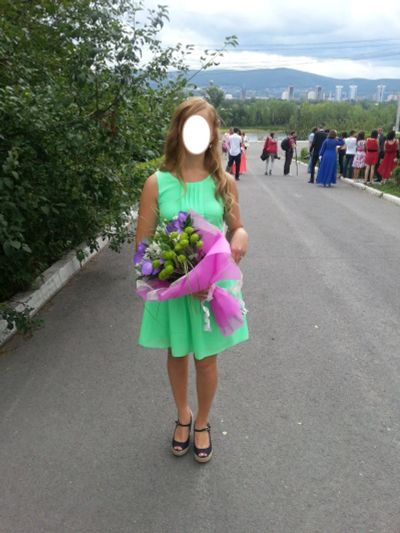 Лот: 14007163. Фото: 1. Платье (мятное) с кожаным ремнём... Платья