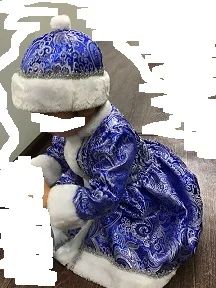 Лот: 10728332. Фото: 1. Костюм Снегурочки (платье, шапочка... Детские карнавальные, праздничные костюмы