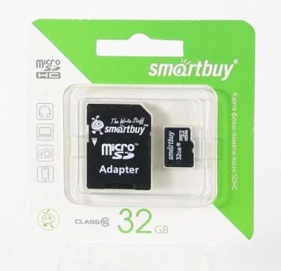 Лот: 9644453. Фото: 1. 32Gb Карта Памяти Microsdhc Smart... Карты памяти