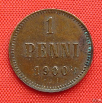 Лот: 1529872. Фото: 1. (№10) 1 пенни 1900 (Великое княжество... Россия до 1917 года