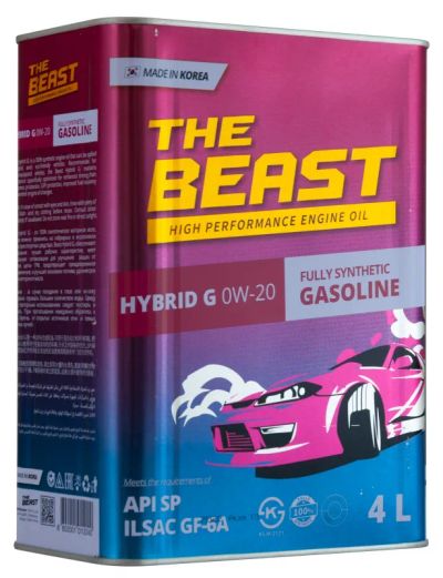 Лот: 21067296. Фото: 1. The Beast 0w20 Hybrid. Масла, жидкости
