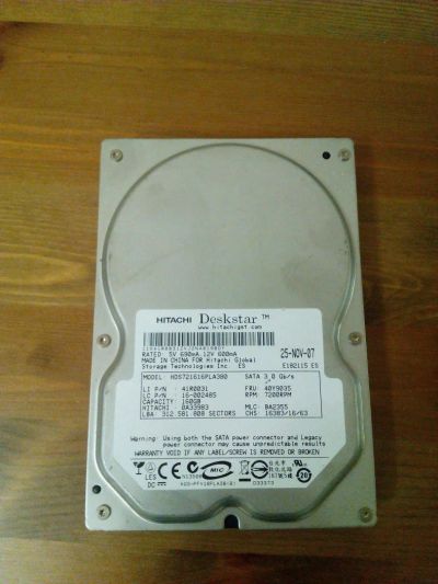 Лот: 10908460. Фото: 1. Жесткий диск HDD / 160 GB / SATA. Жёсткие диски (HDD)