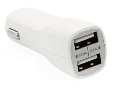 Лот: 8879499. Фото: 1. Адаптер АЗУ-2USB, белый. Зарядные устройства, блоки питания, адаптеры сетевые для смартфонов