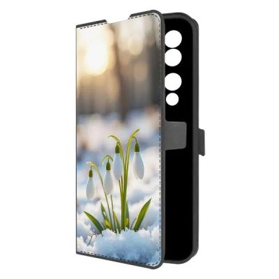 Лот: 25385217. Фото: 1. Чехол Krutoff Eco Book "Подснежники... Чехлы, бамперы