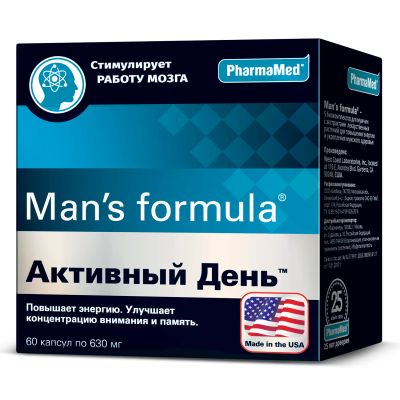 Лот: 23987031. Фото: 1. Мен-с формула Активный день капс... Народная медицина, БАДы