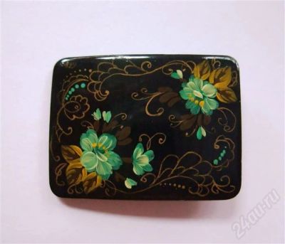 Лот: 520400. Фото: 1. Оригинальная лаковая брошь. Ручная... Броши