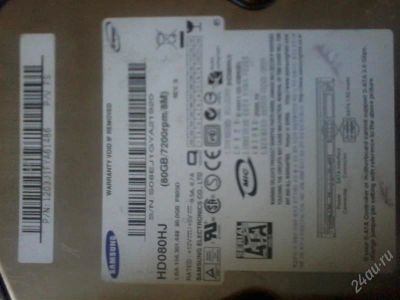 Лот: 2215301. Фото: 1. Жесткий диск Samsng 80Gb. Жёсткие диски (HDD)