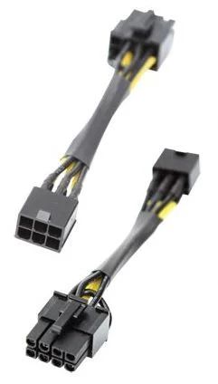 Лот: 997650. Фото: 1. Переходник 6 pin - 8 pin 8pin... Шлейфы, кабели, переходники