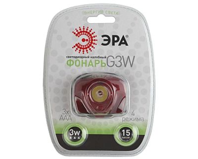 Лот: 9319065. Фото: 1. Фонарь G3W ЭРА Налобный 3W LED... Фонарики
