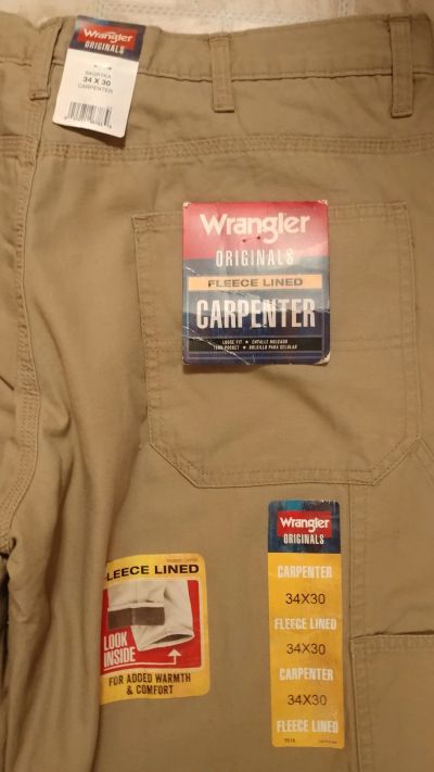 Лот: 12777119. Фото: 1. Джинсы утепленные Wrangler carpenter... Брюки, джинсы, шорты