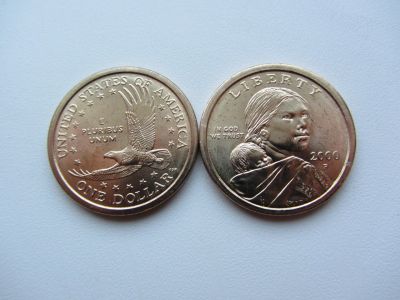 Лот: 2096000. Фото: 1. США 1 доллар 2000 г Индианка... Америка