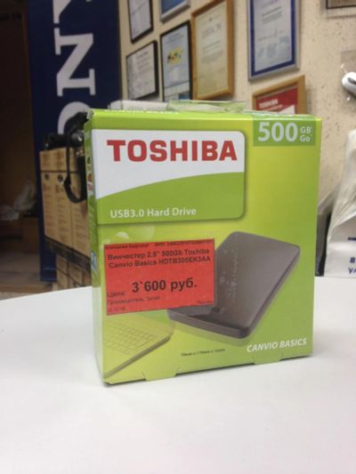 Лот: 8798057. Фото: 1. Жесткий диск 500gb Toshiba Canvio... Внешние жесткие диски