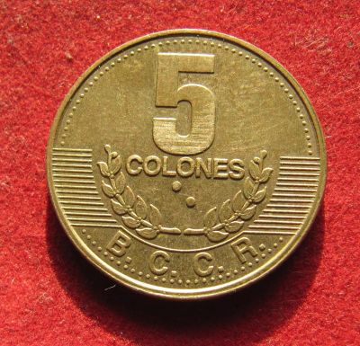 Лот: 19955507. Фото: 1. Коста-Рика 5 колонов, 1995 г. Америка