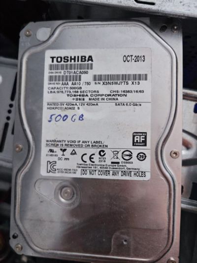 Лот: 25516424. Фото: 1. Жесткий диск Toshiba 500gb 3.5... Жёсткие диски (HDD)