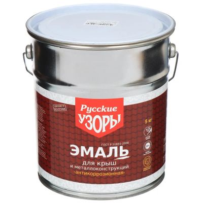 Лот: 24610574. Фото: 1. Эмаль Русские узоры, для крыш... Краски, лаки, растворитель