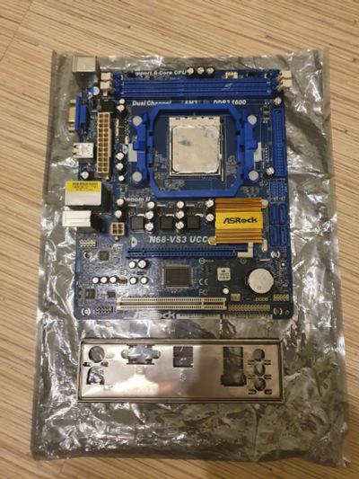 Лот: 15109866. Фото: 1. Мат.плата ASRock + процессор Athlon. Материнские платы