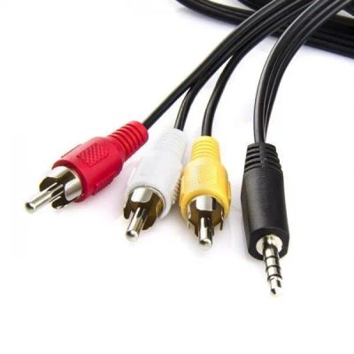 Лот: 22149774. Фото: 1. КАБЕЛЬ ОРБИТА 3,5Jack->3xRCA... Шнуры, кабели, разъёмы
