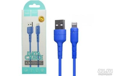 Лот: 17333601. Фото: 1. Кабель HOCO X30 Lightning, Blue... Дата-кабели, переходники