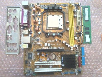 Лот: 1648522. Фото: 1. m2n-mx se + athlon64-38000... Материнские платы