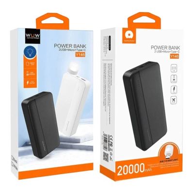 Лот: 25795147. Фото: 1. POWER BANK WUW Y-146 20000mAh... Внешние, портативные аккумуляторы для смартфонов (Power bank)