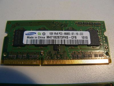 Лот: 9186359. Фото: 1. SO-DDR 3 1GB 1066 MHz. Оперативная память