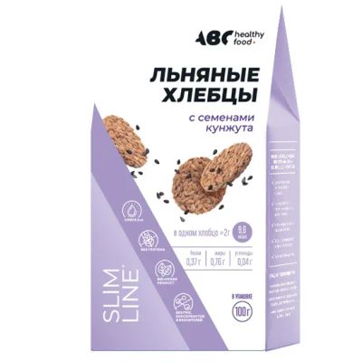 Лот: 23988640. Фото: 1. АВС хэлси фуд хлебцы льняные с... Спортивное питание, витамины