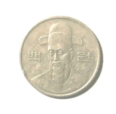 Лот: 18408337. Фото: 1. Южная Корея 100 вон 1989 - Флотоводец... Азия