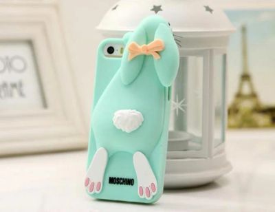 Лот: 4918562. Фото: 1. Мягкий 3D чехол "Кролик" Moschino... Чехлы, бамперы