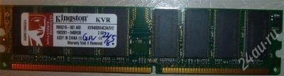 Лот: 710809. Фото: 1. Kingston 512М PC3200 400Гц. Оперативная память