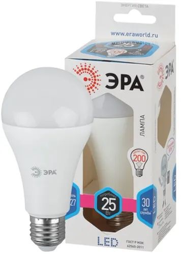 Лот: 24518601. Фото: 1. Светодиодная лампа ЭРА LED A65-25W-840-E27. Лампочки