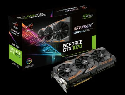 Лот: 19125224. Фото: 1. Видеокарта GeForce GTX 1070 (ASUS... Видеокарты