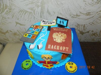 Лот: 9805477. Фото: 1. торт на 14 лет. Торты, пирожные