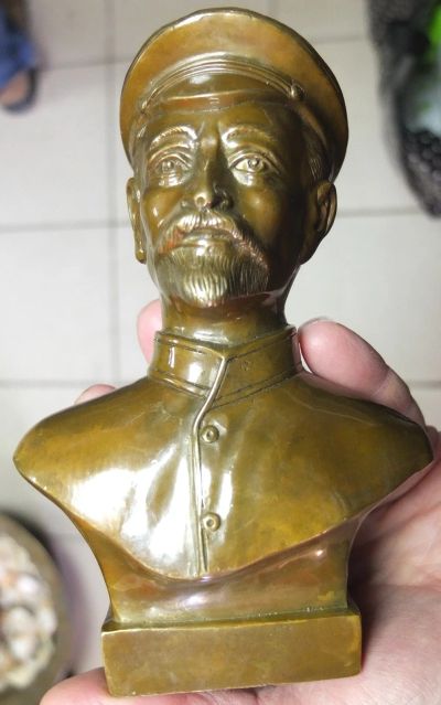 Лот: 15259914. Фото: 1. бронзовый бюст Дзержинского, коллекционный. Предметы интерьера и быта
