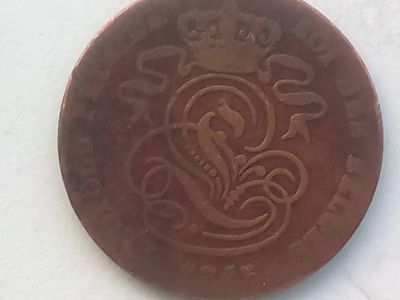 Лот: 15890110. Фото: 1. Монета Бельгии 2 сантима 1845... Европа