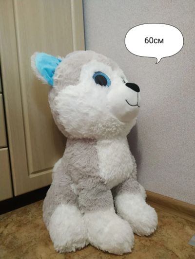 Лот: 16012659. Фото: 1. Мягкая игрушка Хаски 60см. Мягкие