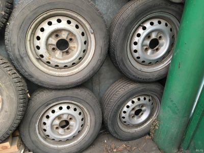 Лот: 13617029. Фото: 1. Колёса лето на штамповках 4х114... Шины на дисках