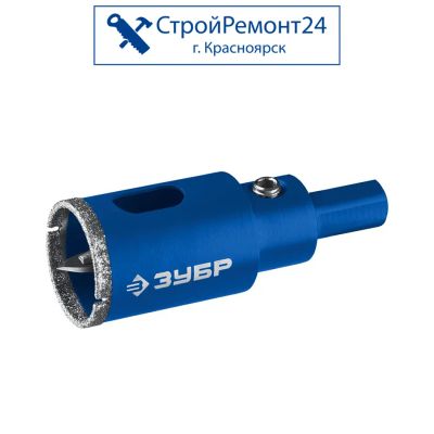 Лот: 25729588. Фото: 1. Коронка алмазная Зубр с сверлом... Расходные материалы, сменные насадки