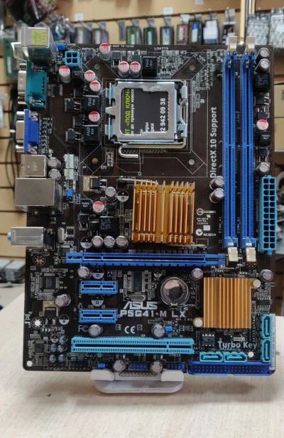 Лот: 21074612. Фото: 1. Мат. плата ASUS P5G41-M LX/ LGA775... Материнские платы