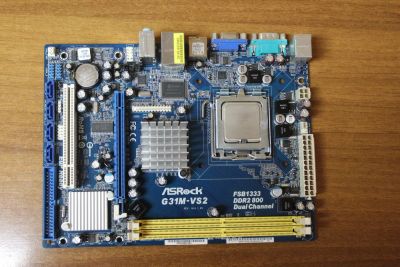 Лот: 11424670. Фото: 1. Материнская плата Asrock G31M-VS2... Материнские платы
