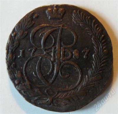 Лот: 443651. Фото: 1. 5 копеек 1787. Россия и СССР 1917-1991 года