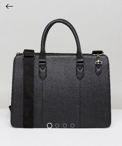 Лот: 11357528. Фото: 1. Черный портфель ASOS (натуральная... Сумки
