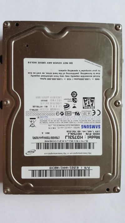 Лот: 11467359. Фото: 1. Samsung SpinPoint F1 HD753LJ 750... Жёсткие диски (HDD)