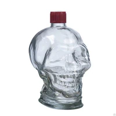 Лот: 15321525. Фото: 1. Бутылка череп 1 литр. Бутылки, пробки, этикетки