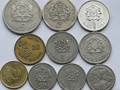 Лот: 16831333. Фото: 1. Набор монет Марокко 10 шт. разные... Остальные страны