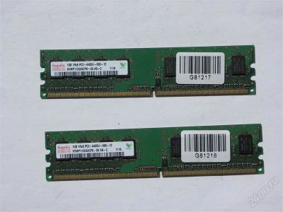 Лот: 1863308. Фото: 1. Две планки памяти DIMM DDR2 1024MB... Оперативная память