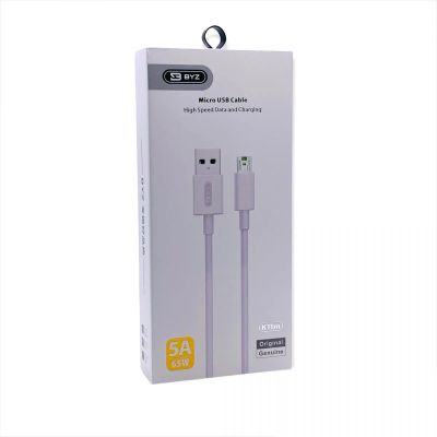Лот: 22146933. Фото: 1. КАБЕЛЬ BYZ K11m USB-> micro 5A... Дата-кабели, переходники