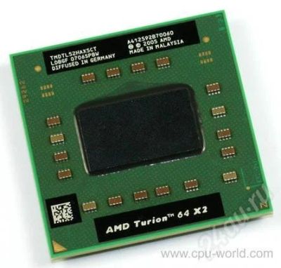 Лот: 335257. Фото: 1. AMD Turion 64 X2 TL-52 2x1.6GHz... Процессоры